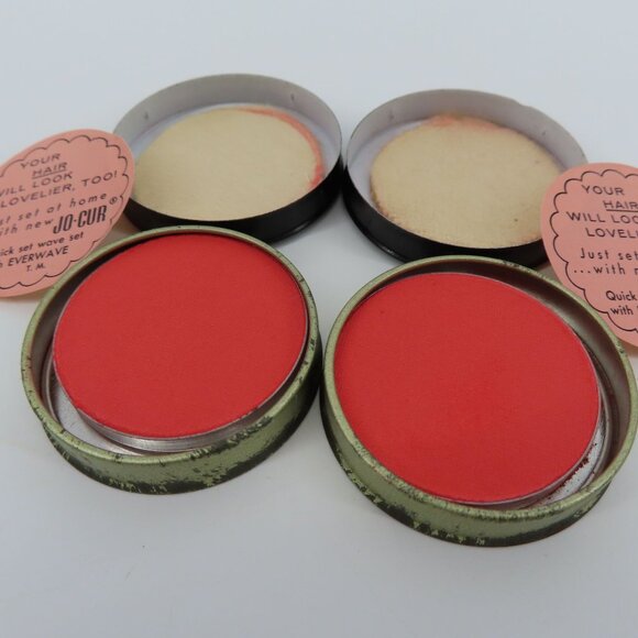 Vintage Oramber Heather Rouge Lot of 2 Pot Face Blush .2oz Makeup Metal Tin - Picture 4 of 9